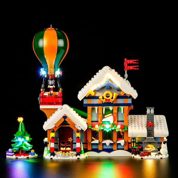 Yb Brand Compatible With Lego 10339 Santa Claus Post Office Building Blocks Led Lighting Fixtures Winter Model Ornaments Building Toys Sets & Packs