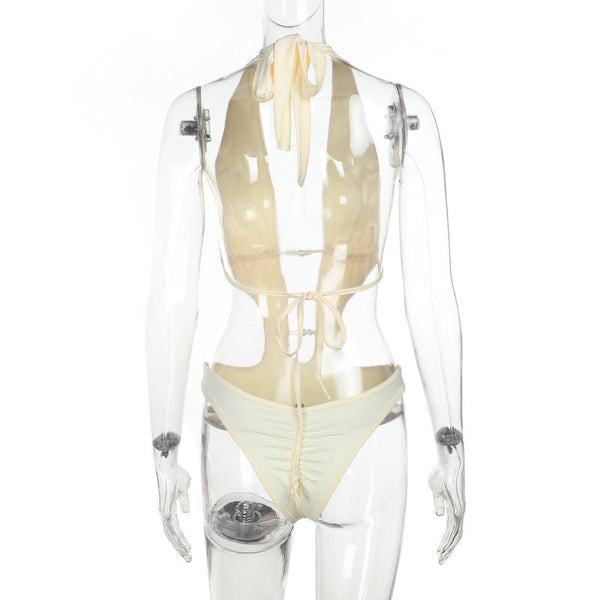 Bead Hollow Hot Spring Swimming Neck Hanging Comfortable Jumpsuit Jumpsuits Rompers & Playsuits