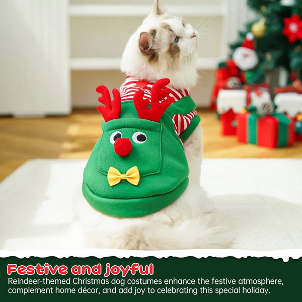 Festive Pet Apparel Joyful Christmas Coats & Santa Suits For Dogs Cats | Cute Cosplay Dog Clothing & Shoes