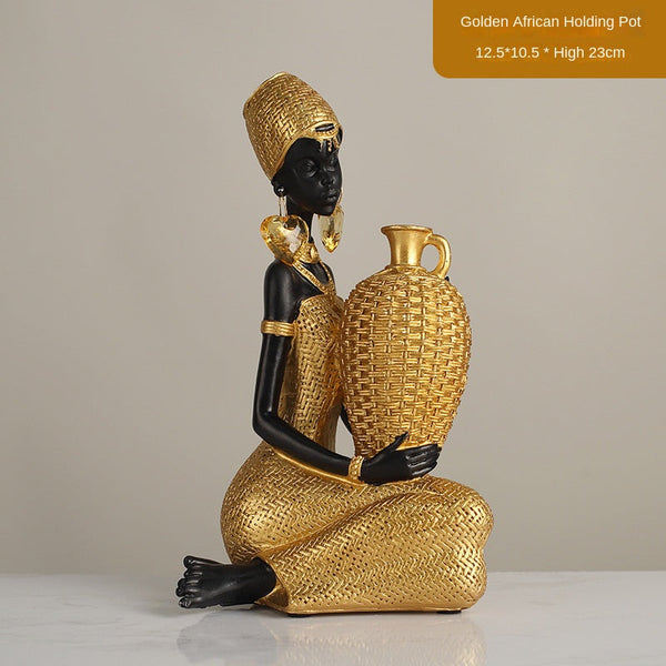 African Girls' Home Resin Ornaments And Character Decorations Sculptures & Figurines