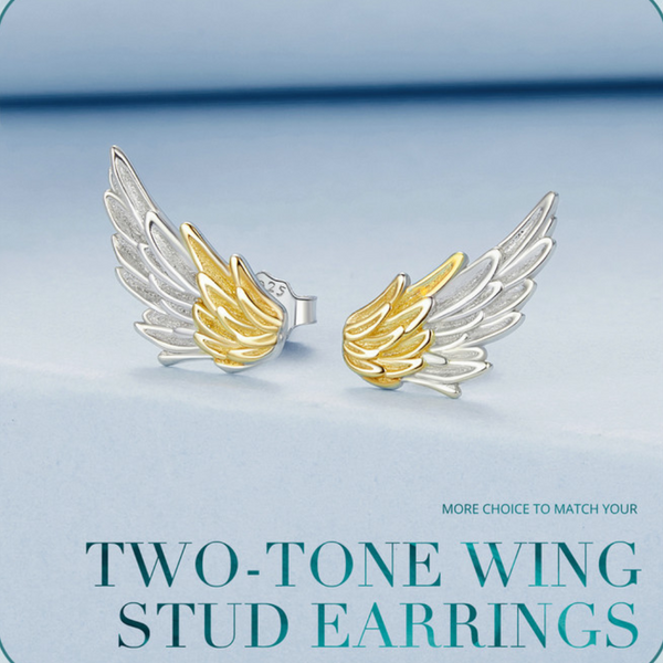 Veile Studios Yinziyun Original Personalized Electroplated Wing In 925 Pure Silver Earrings