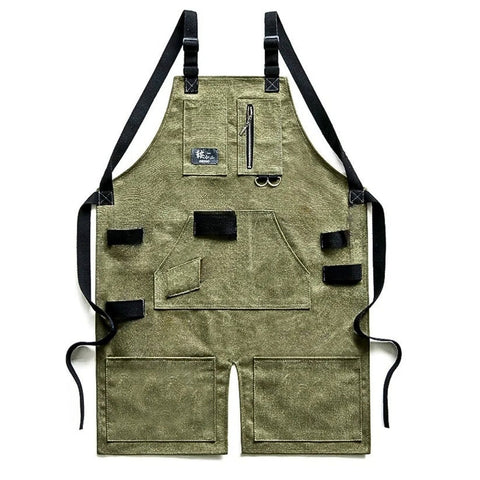Gardening Apron Green Denim Canvas Outdoor Work Clothes For Men Women Tool Carriers Aprons & Belts