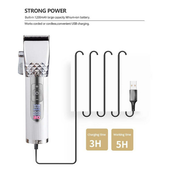 Clippers & Trimmers Professional Hair Clipper Men Cordless Rechargeable Trimmer Barber Grooming Kit