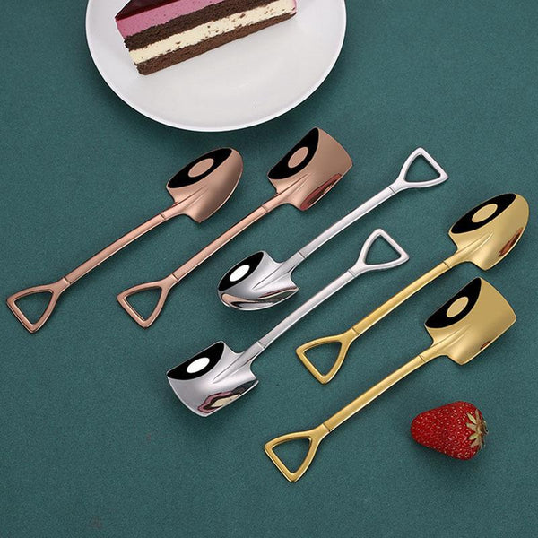 Stainless Steel Metal Shovel Ice Cream Spoon Coffee Scoop Spoons