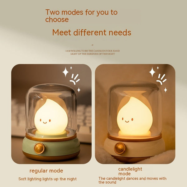 Retro Small Night Lamp Mini Desktop Led Portable Cartoon Table Lamps