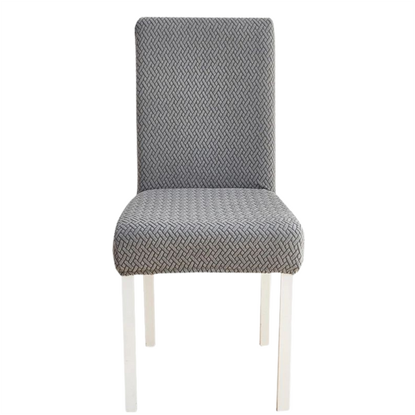 Chair Cover Dark Grey Small Knitted Design Anti Dirt Elastic Material Slipcovers