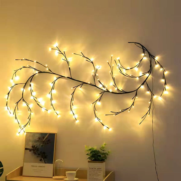 Christmas Garland Light Flexible Diy Willow Vine Branch Xmas Led For Wall Party Decor Seasonal Decorations