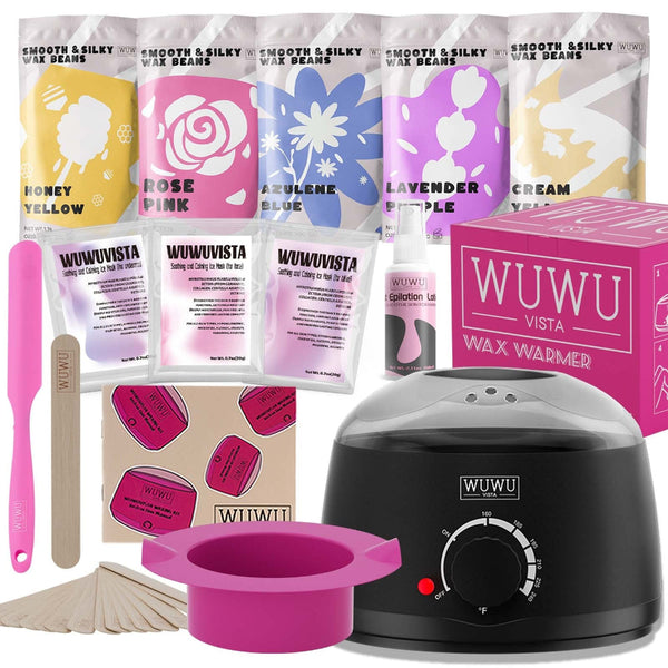 Waxing Kit Wuwuvista 23 Items Hair Removal With Warmer And Beads Hair Removal Wax