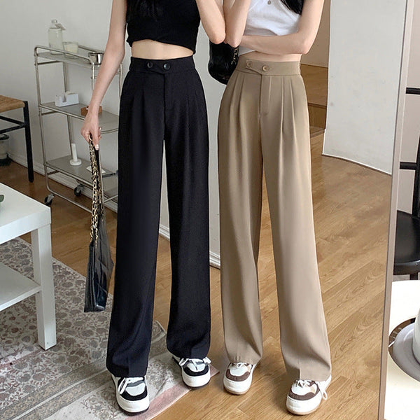 Womens New High Waist Loose Drape Suit Wide Leg Pants Product Information Size Women's Pants