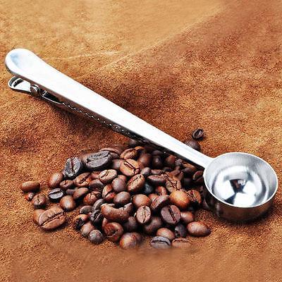 Multi Purpose Stainless Steel Coffee Scoop With Clip Scoops