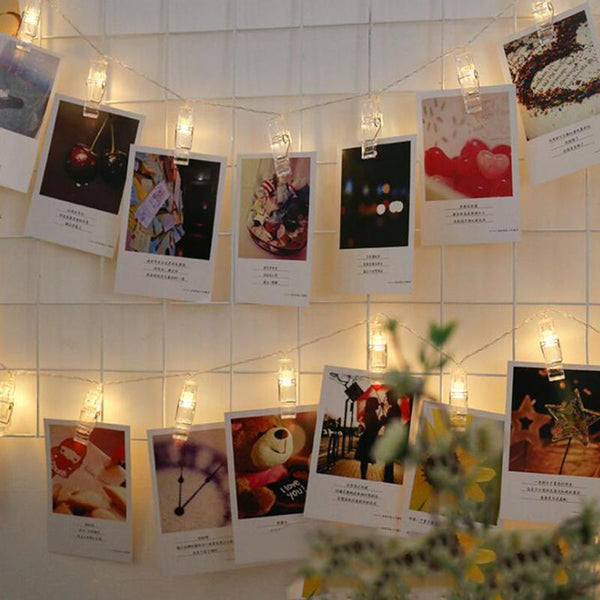 Photo Clip Holder Led Strip Fairy Photograph Display String Lights