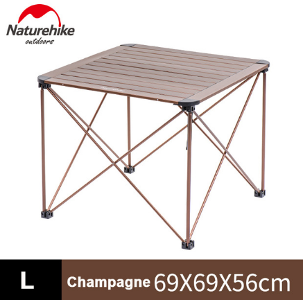 Champagne Naturehike Camping Hiking Picnic Aluminium Outdoor Folding Table