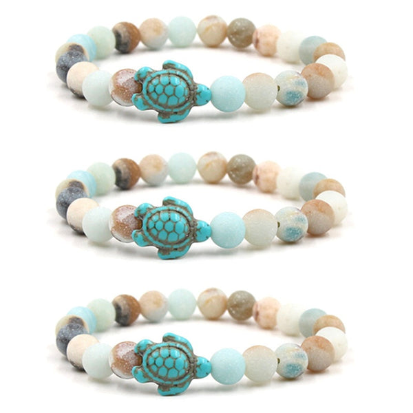 Veile Studios Bracelet With Natural Stone Beads And Sea Charms For Fashion Jewellery Bracelets
