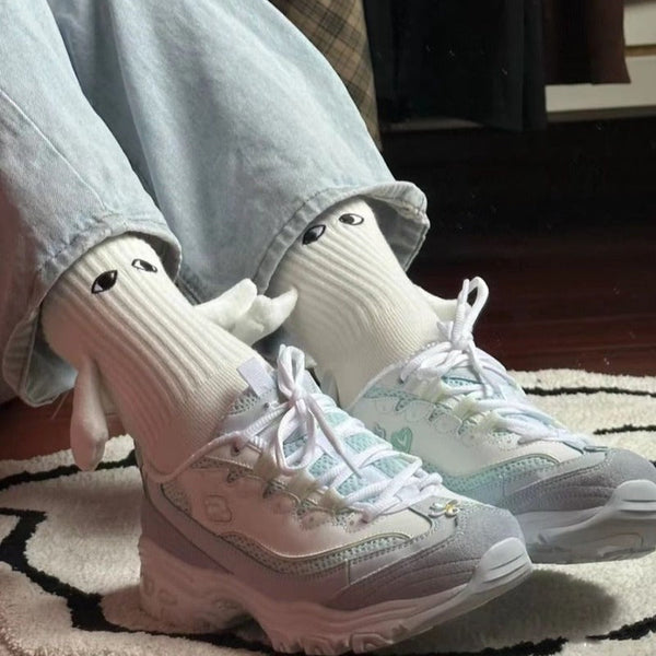 Magnetic Hand In Cartoon Couple Unique Design Highquality Materials Socks