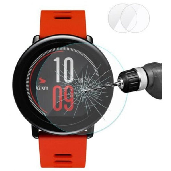 9H 0.26Mm Tempered Glass Screen Film For Amazfit Smartwatch 2Pcs Transparent