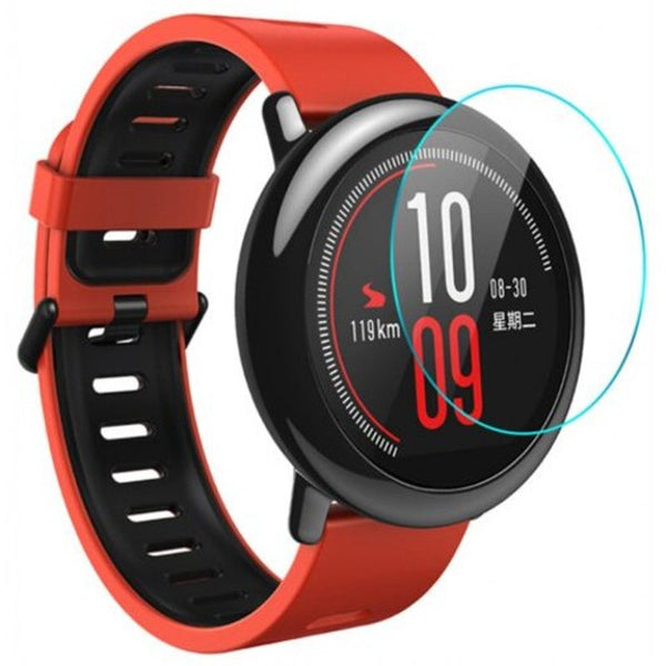 9H 0.26Mm Tempered Glass Screen Film For Amazfit Smartwatch 2Pcs Transparent
