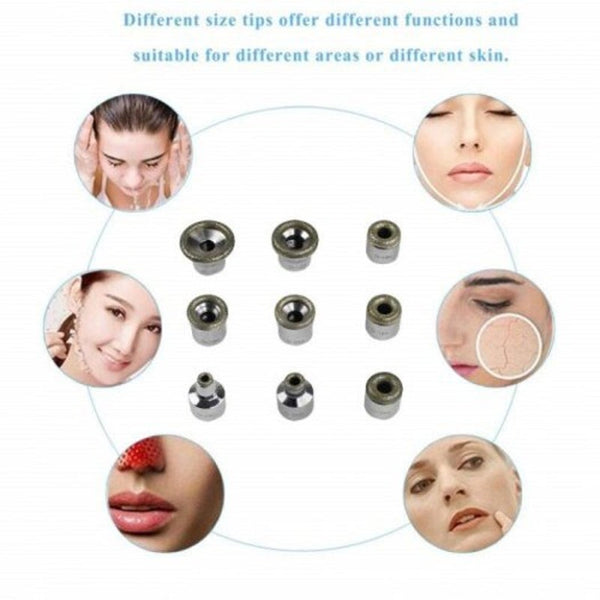 9Pcs Diamond Dermabrasion Replacements Tips Beauty Tools Microdermabrasion Tools