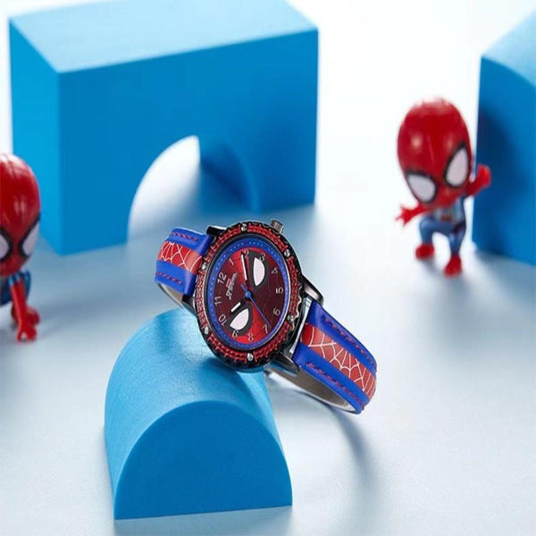 Veile Studios Children Spiderman Quartz Watch Luminous Pointer Boys Wristwatch For Kids Children's Watches