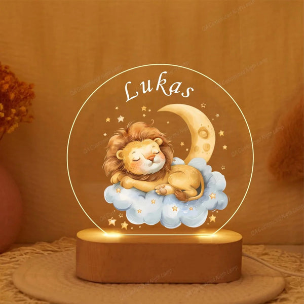 Personalised Baby Name Acrylic Night Light Custom Nursery Lamp Gift Night Lights
