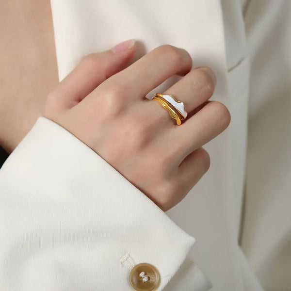 18K Gold Plated Open Ring Rings