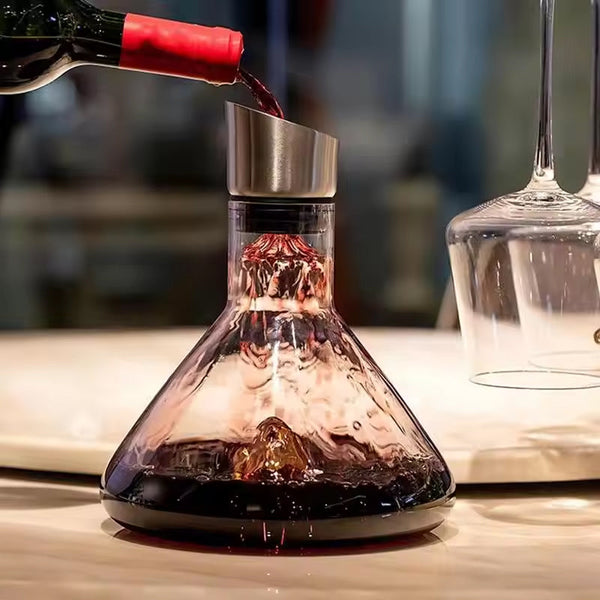 1500Ml Hand Blown Crystal Wine Decanter With Built In Aerator Pourer Ideal For Red Wine. Decanters