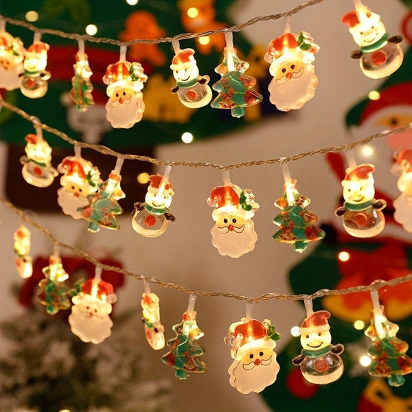 Painted Old Man Snowman Christmas Tree Lights Led String Outdoor Decoration Seasonal Decorations