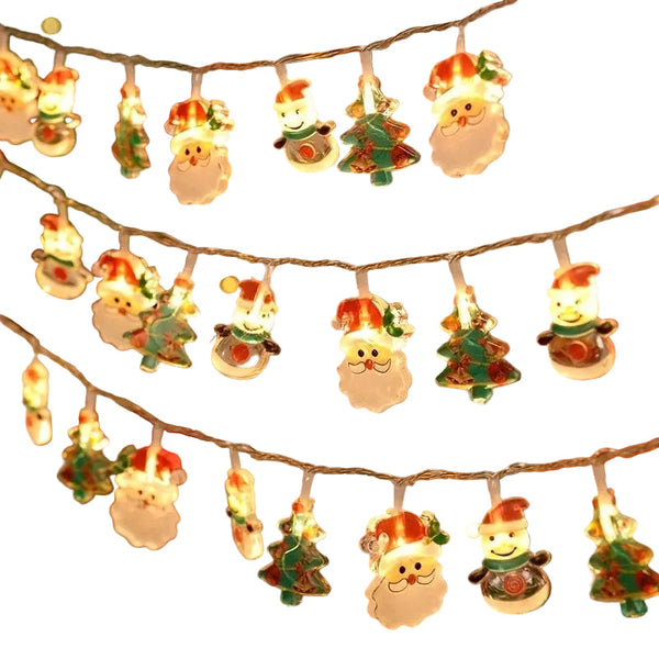 Painted Old Man Snowman Christmas Tree Lights Led String Outdoor Decoration Seasonal Decorations