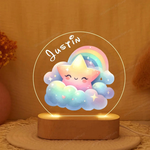 Moon Cloud Kids Night Light Nursery Decor Baby Bedside Lamp Gift Night Lights