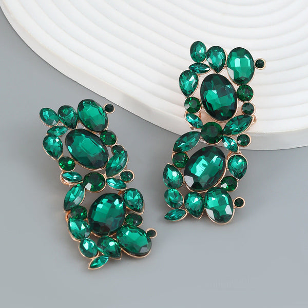 Veile Studios Full Diamond Square Women's Alloy Inlaid Exaggerated Earrings