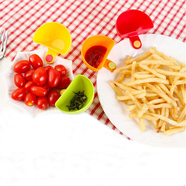 Creative Plastic Snack Spoon With Versatile Bowl Plate Seasoning Dish Salad Dressing Box For Kitchen Use Bowls