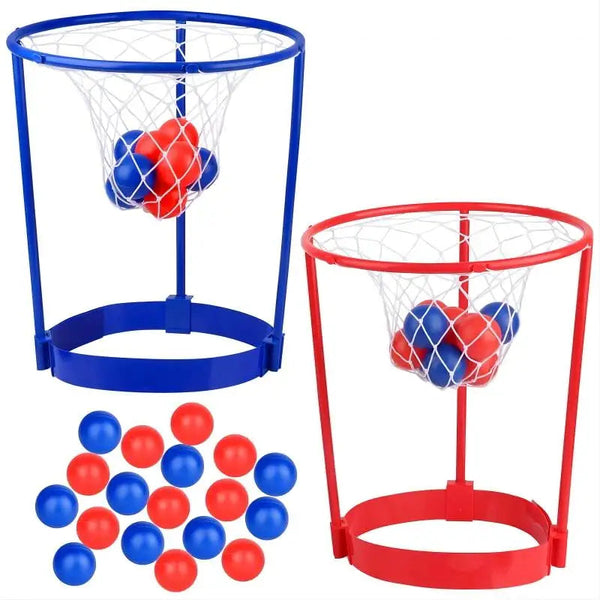 2 Pack Head Hoop Basketball Party Game For Kids Adults Adjustable Net Headband With 20 Balls Fun Gift Birthday Outdoor Toy Balls