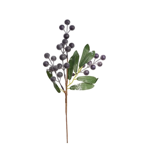Santayuan New Artificial Berry Blueberry Branch Christmas Tree Decoration Wreath Vine Material Seasonal Decorations