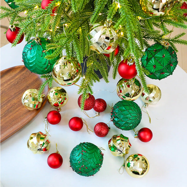 Saint Yuan Electroplated Christmas Ball Set 36Pcs Tree Decorations Window Display Personality Ornament Seasonal Decorations