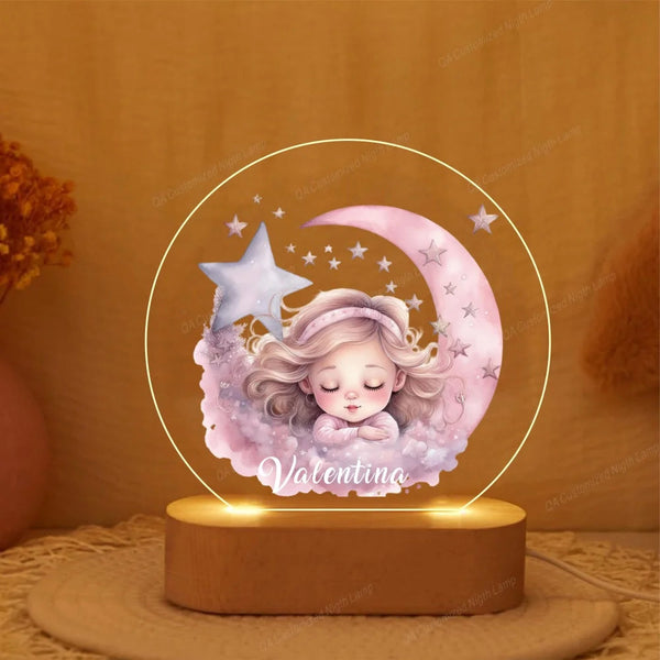 Personalised Baby Name Acrylic Night Light Custom Nursery Lamp Gift Night Lights