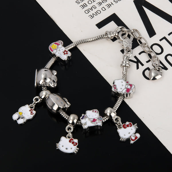 Cute Kitty Cat Bracelet Anime Girl Student Jk Best Friend Birthday Gift Cartoon Diy Bracelets