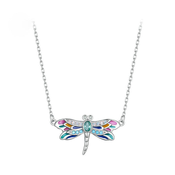 Colorful Delicate Dragonfly Necklace For Women Necklaces & Pendants
