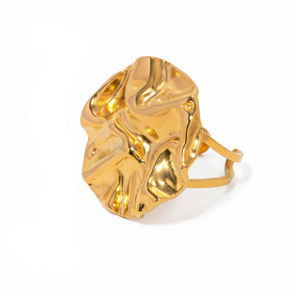 18K Gold Plated Irregular Open Ring Rings