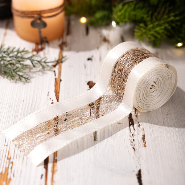 Christmas Decorations Gold Ribbons Atmosphere Seasonal Decorations
