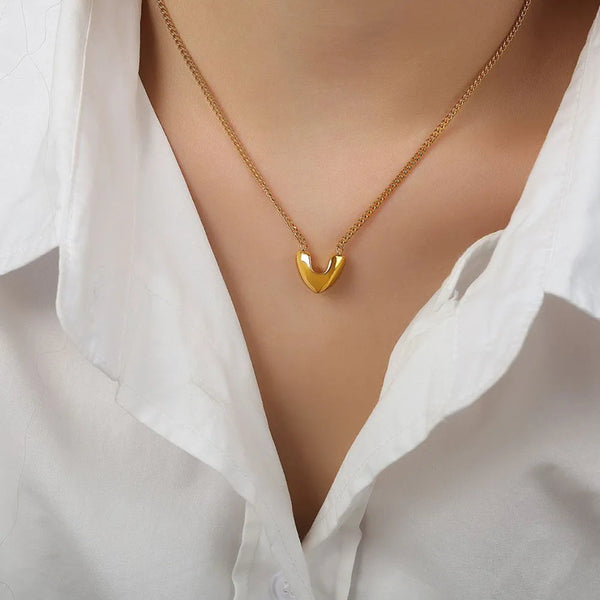Gold Plated Heart Pendant Necklace Necklaces & Pendants
