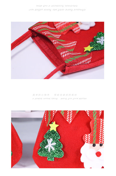 Christmas Decoration Gift Bag Santa Claus Snowman Carry Creative Candy Apple Gift Bags