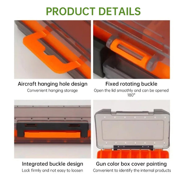 14 Compartment Fishing Tackle Box For Accessories Lures & Hooks Double Sided Organizer. Tackle Boxes & Bags