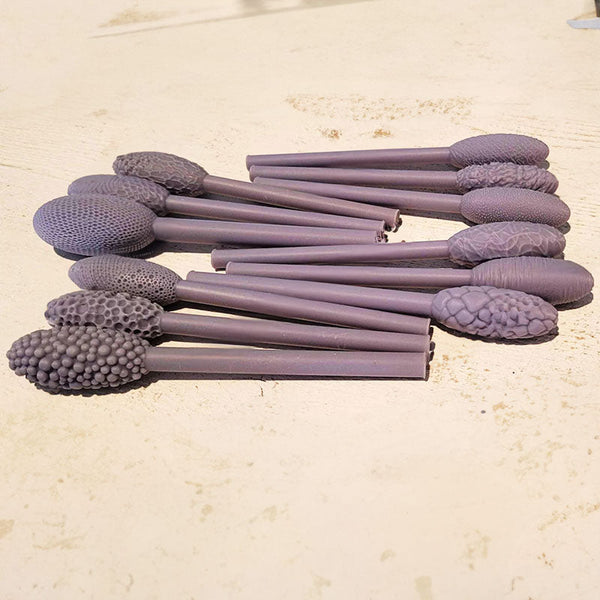 9 Piece Clay Art Texture Tool Sets Includes Pattern Rollers For Modeling Embossing Plaids With Hand Held Modelling Clay