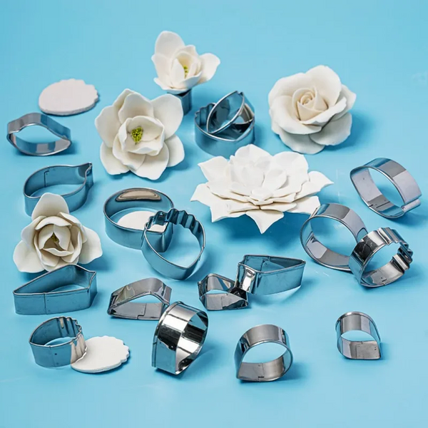 Stainless Steel Petal Mold Set Polymer Clay Cutter Cutting Pottery Tool Diy Manual Model Rose Flower Modeling Modelling Clay