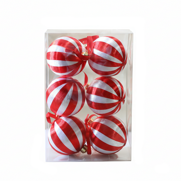 Christmas Tree Ornament 8Cm Round Ball Decoration Window Display Hanging Seasonal Decorations
