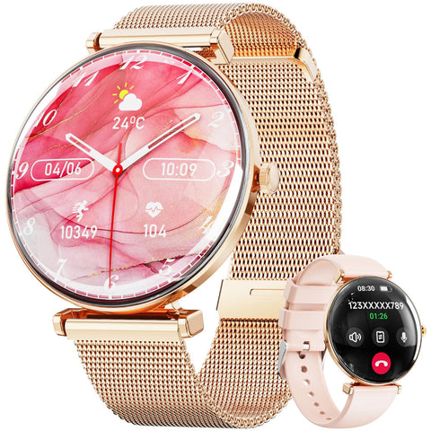 2025 Women's Smart Watch 1.43" Amoled Display Ip68 Waterproof Fitness & Health Tracker Smart Watches