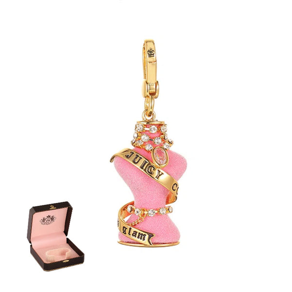 Diamond Inlaid Crystal Zircon Chain Pink Necklaces & Pendants