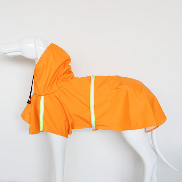 Large Dog Raincoat Poncho Style Reflective Strip Pet Windproof Waterproof Hooded Dog Clothing & Shoes