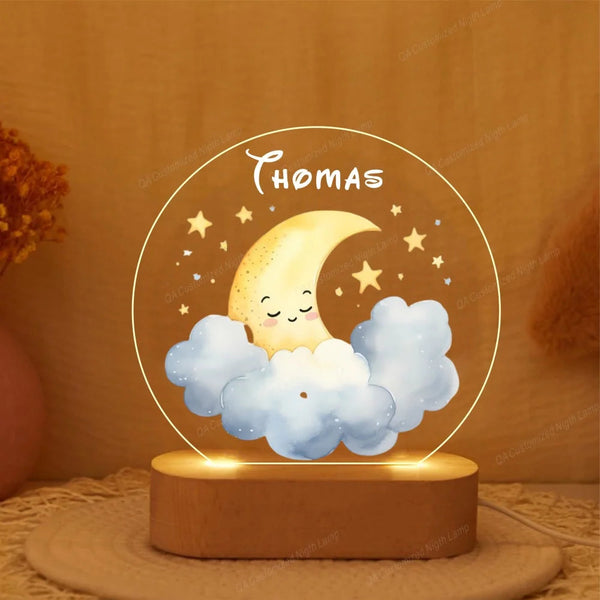 Moon Cloud Kids Night Light Nursery Decor Baby Bedside Lamp Gift Night Lights