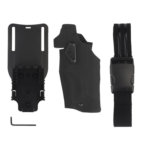 6354Do Left Handed Tactical Pistol Glock 17 Holster With X300u A Qls Adapter Leg Shroud Drop And Mha Strap Kit Holsters Belts & Pouches