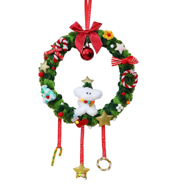 Saint Yuan New 27Cm Woven Christmas Wreath Decoration Diy Christmas Twist Stick Wreath For Window And Hotel Decor Seasonal Decorations